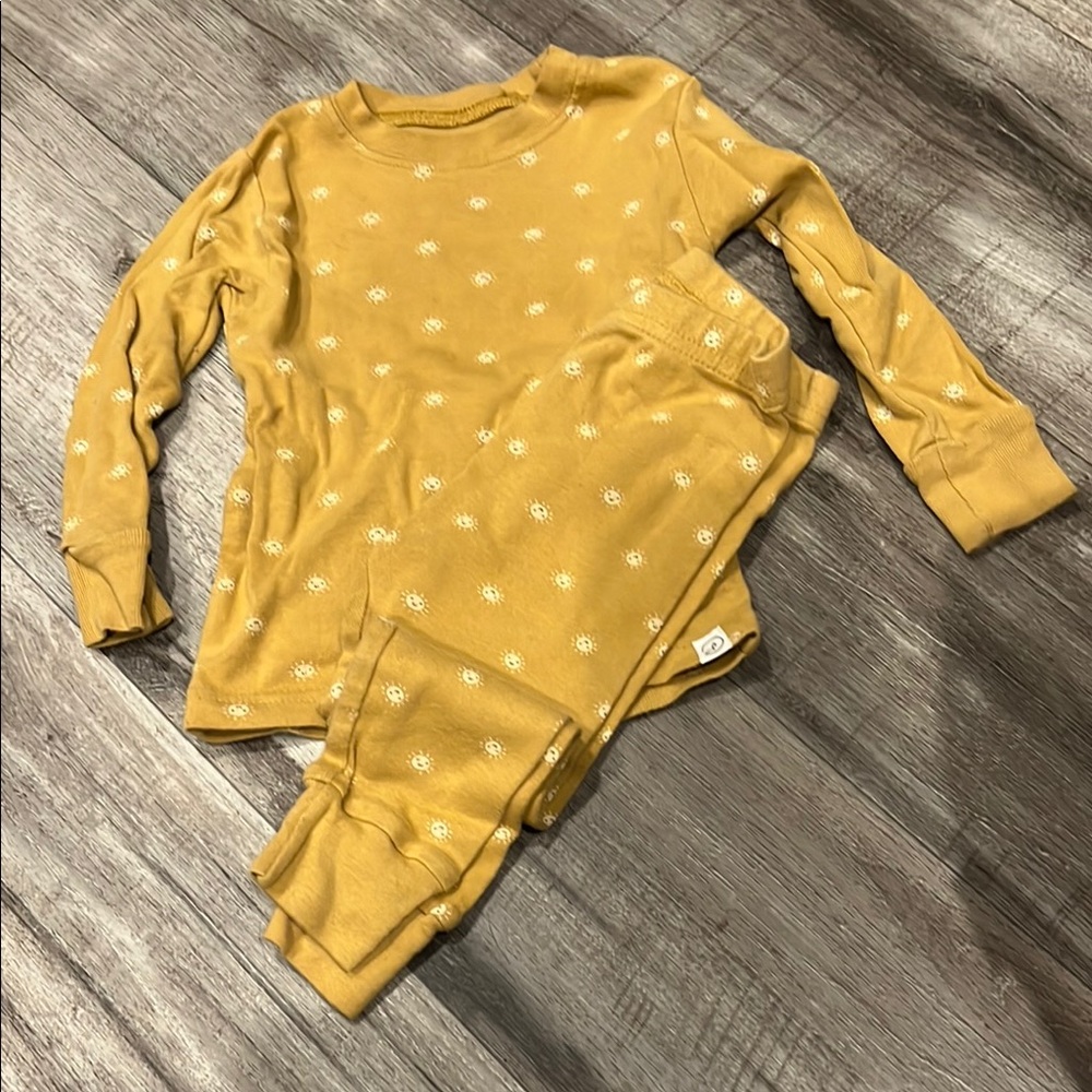 Carter's Yellow Pajama Set Soft Knit Long-Sleeve